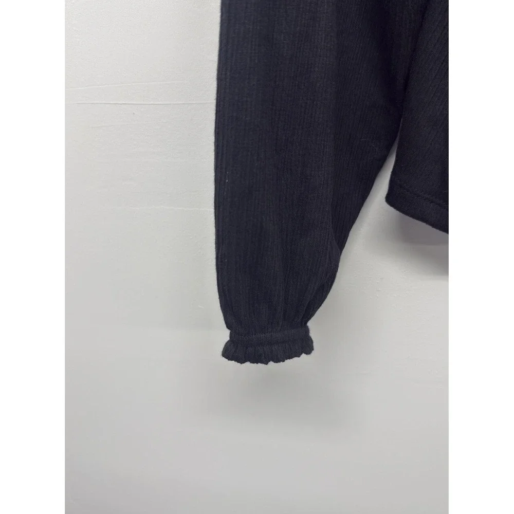 New‎ OLD NAVY Long-Sleeve Smocked Peplum Top V-neck Sz Medium #21 - Picture 3 of 7